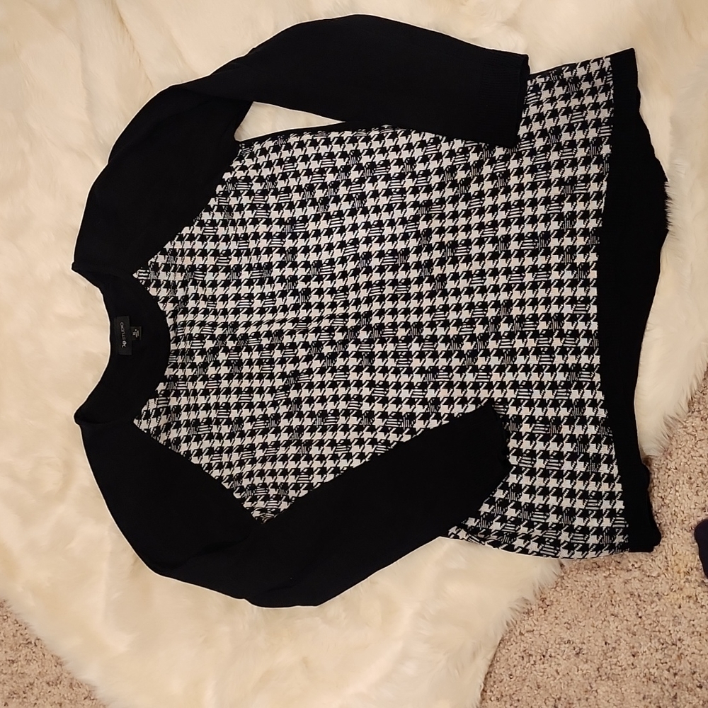 Cute Herringbone Front Sweater